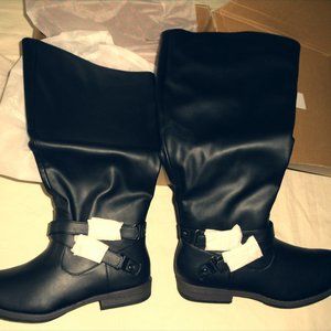 Journee Ankle Strap Buckle Riding Boots